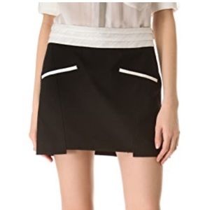 Helmut Lang black white Era Pocket mini skirt 0